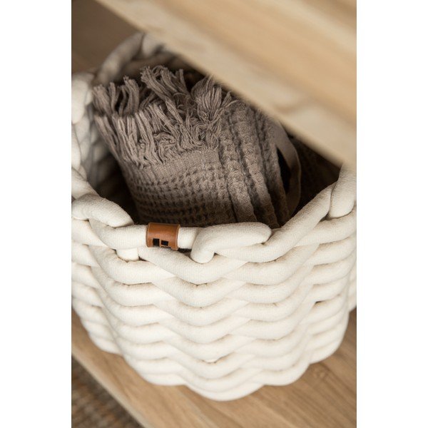 Tekstila uzglabāšanas grozs ø 21x17 cm Peach Skin Round S – Bigso-image-3