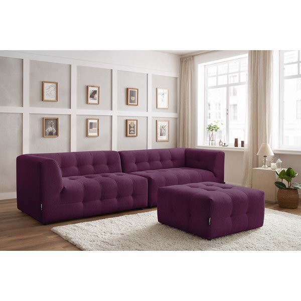 Tumši violets dīvāns 324 cm Kleber – Bobochic Paris-image-1