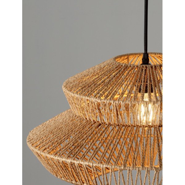 Dabīga toņa no virves piekaramā lampa ø 50 cm Nua – Nova Luce-image-4