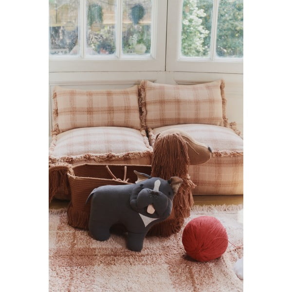 Gaiši rozā mazgājams/ar rokām darināts kokvilnas paklājs 140x190 cm Tartan Rose – Lorena Canals-image-2