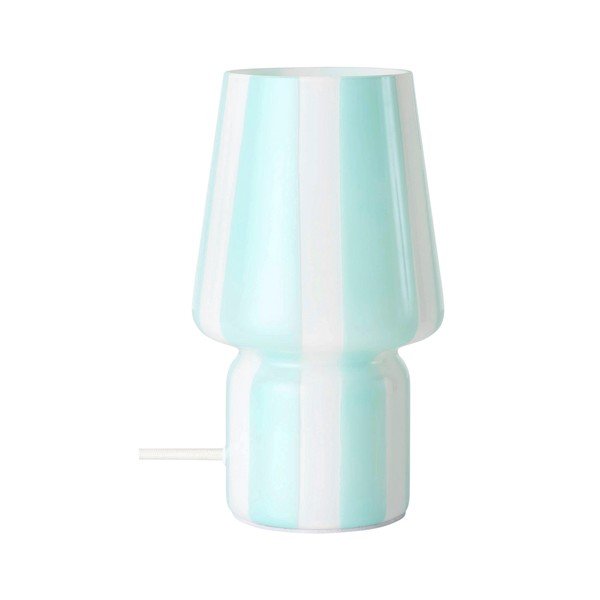 Balta/zila stikla galda lampa (augstums 21,5 cm) Carlo – Ellos Home