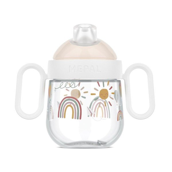 Bēša plastmasas bērnu krūze 200 ml Sunshine & Rainbow – Mepal-image-3