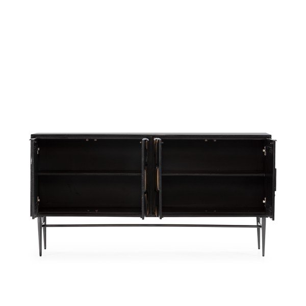 Melna mango masīvkoka kumode 175x90x40 cm Navya – MOME-image-4