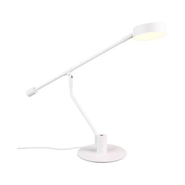 Matēti balta LED galda lampa ar saliekamu konstrukciju (augstums 64 cm) Manduro – Trio