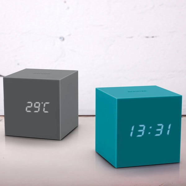 Pelēks LED modinātājs Gingko Gravity Cube-image-1