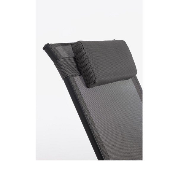 Antracīta pelēks metāla dārza atpūtas krēsls Ercolano – Bizzotto-image-1