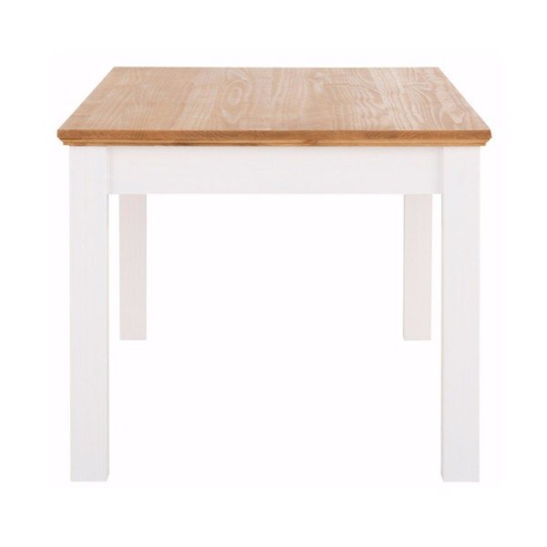 Balts priedes masīvkoka pusdienu galds ar atvilktni Støraa Suzie-image-3