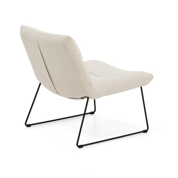 Bēšs atpūtas krēsls no šenila auduma Asen – Kave Home-image-4