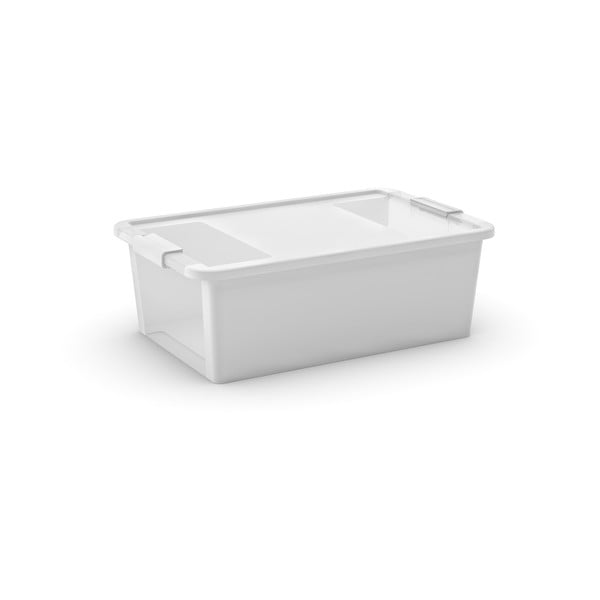 Balta plastmasas uzglabāšanas kaste ar vāku 55x35x19 cm Bi-Box M – KIS