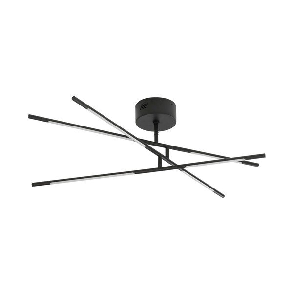 Melna metāla LED griestu lampa ar regulējamu spilgtumu ar akrila stikla abažūru 77x84 cm Raccio – Nova Luce