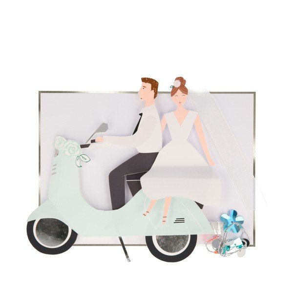 Apsveikumu kartīte Scooter Couple – Meri Meri-image-1