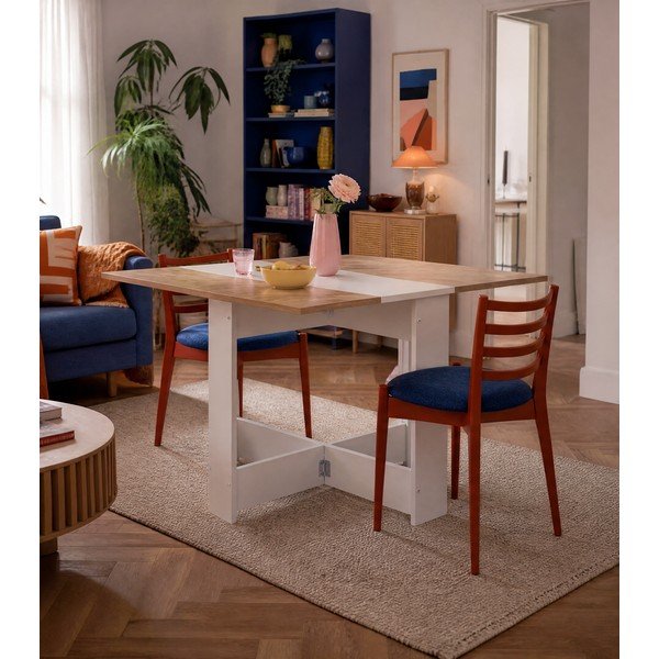 Izvelkams ēdamgalds ar ozolkoka imitācijas galda virsmu 76x28 cm Papillon – TemaHome-image-4