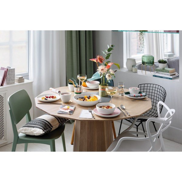 Balts un rozā porcelāna šķīvis Villeroy & Boch Uni, ⌀ 24 cm-image-3