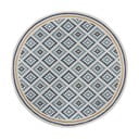 Dzeltens/zils apaļš iekštelpu un āra paklājs ø 160 cm Zia Trellis – Flair Rugs