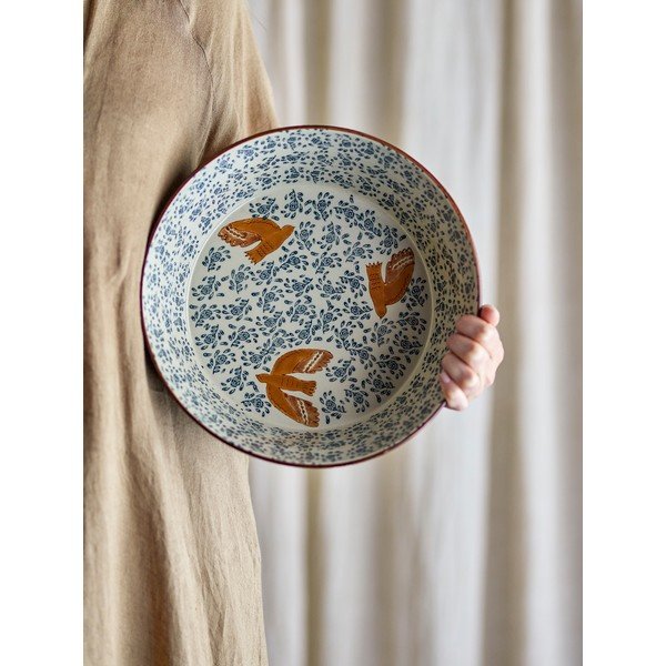 Zila keramikas bļoda ø 28 cm Hezha – Bloomingville-image-3