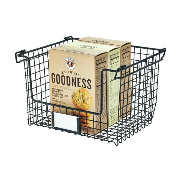 Melns metāla grozs iDesign Classico, 31 x 25,5 cm-image-3