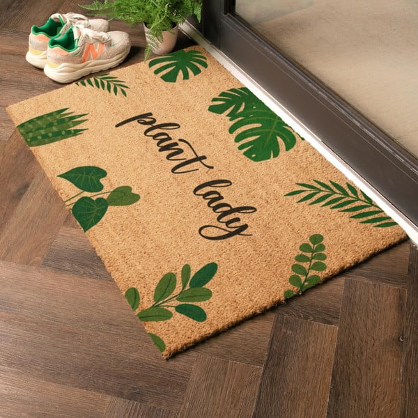 Kokosšķiedras kājslauķis 40x60 cm Plant Lady – Artsy Doormats-image-1