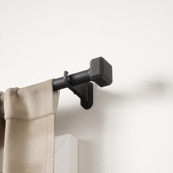 Matēti melna tērauda pagarināma aizkaru stanga 107 - 305 cm Geo – Umbra-image-1