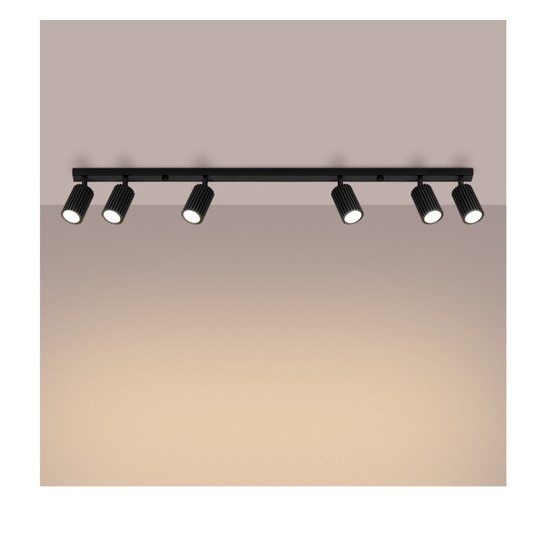 Melna prožektora tipa lampa 6,5x117 cm Gleam – Sollux-image-2