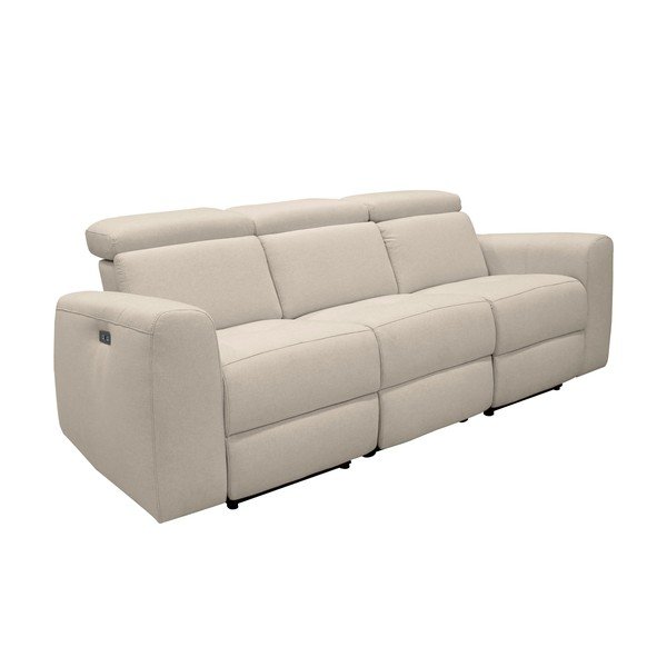 Balts dīvāns no ādas imitācijas 216 cm Capena – Støraa-image-2