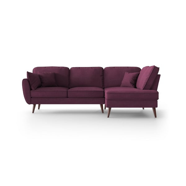 Violets stūra dīvāns My Pop Design Auteuil, labais stūris