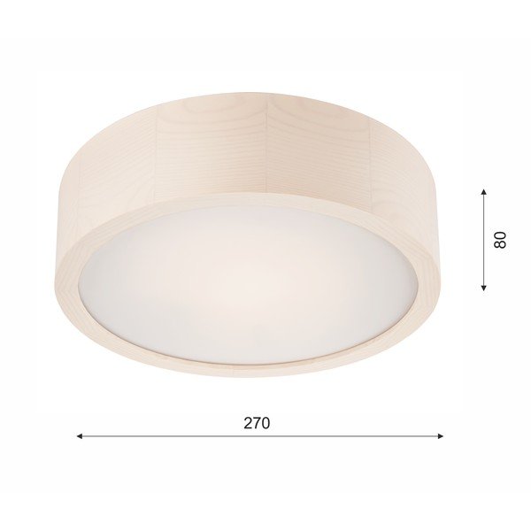 Balta griestu lampa ar stikla abažūru ø 27 cm Eveline – LAMKUR-image-4