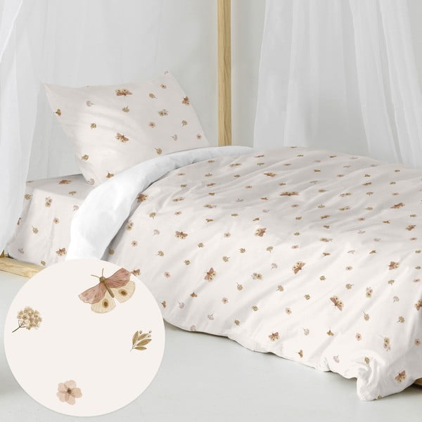 Vienguļamā kokvilnas bērnu gultas veļa 140x200 cm Butterfly – Happy Friday