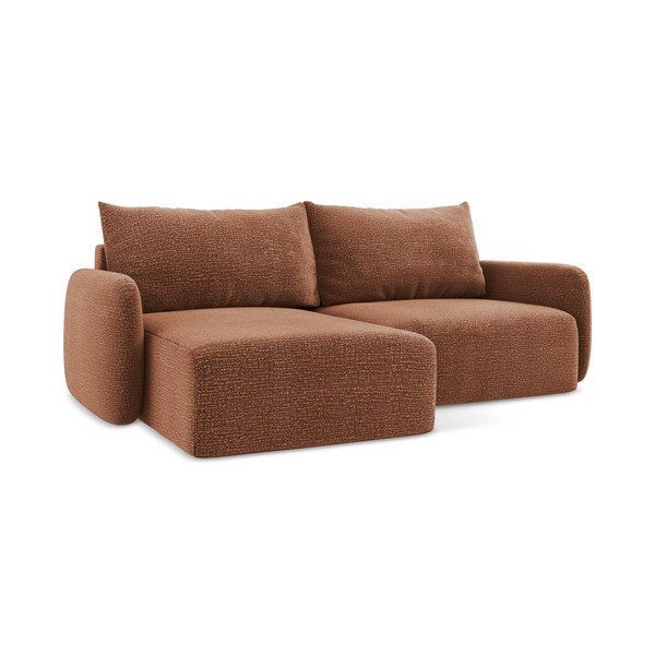 Ķieģeļu sarkans salokāms/ar uzglabāšanas vietu stūra dīvāns (ar kreiso stūri) Kalena – Makamii-image-1