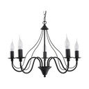 Melna griestu lampa Sollux Fiorano 5