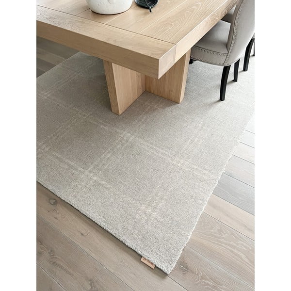 Krēmkrāsas vilnas paklājs 200x300 cm Calisia M Grid Prime – Agnella-image-3