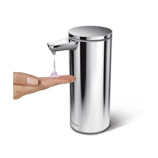Automātiskais ziepju dozators sudraba krāsā no tērauda 266 ml – simplehuman-image-1