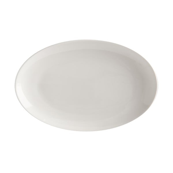 Balts porcelāna šķīvis Maxwell & Williams Basic, 25 x 16 cm
