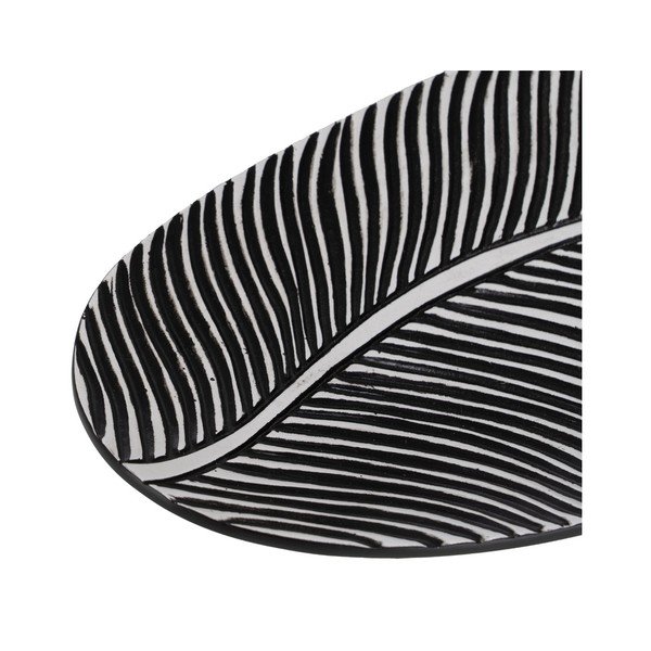 Polirezīna dekoratīva paplāte 16x37 cm B&W – Ixia-image-3