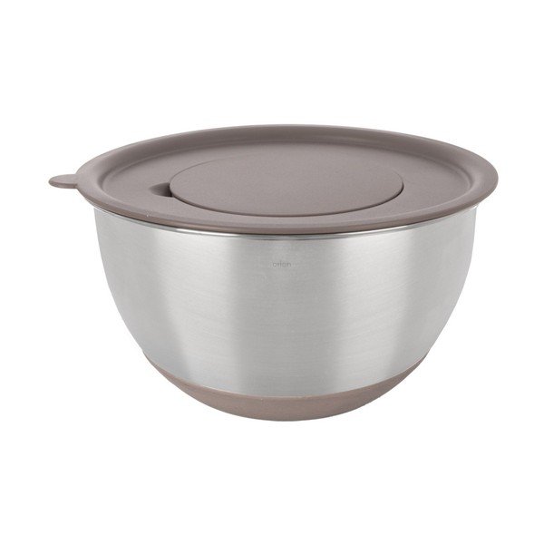 Sudraba krāsas nerūsējošā tērauda bļoda ø 26 cm Beige – Orion