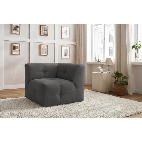 Tumši pelēks dīvāna modulis Kleber – Bobochic Paris-image-4