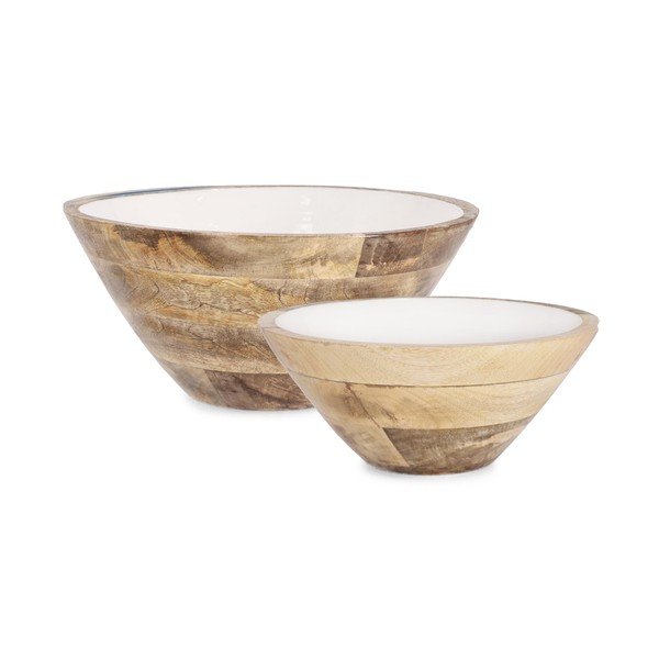 Baltas koka bļodas (2 gab.) ø 30,5 cm Knossos – Yes Everyday