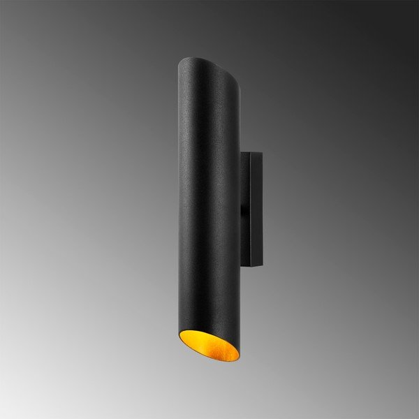 Melna/zelta krāsas sienas lampa ø 8 cm Cut – Opviq lights-image-1