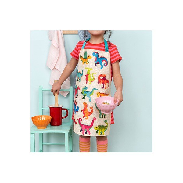 Kokvilnas bērnu priekšauts Baby Dinos – Rex London-image-1