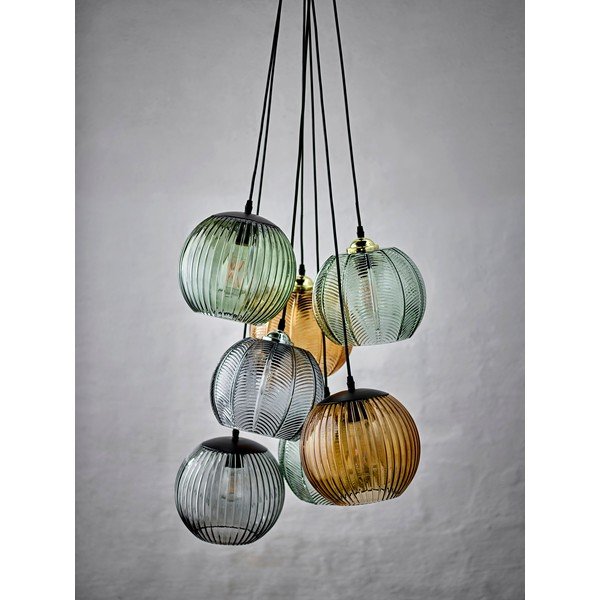 Zaļa stikla LED piekaramā lampa ø 23 cm Sybia – Bloomingville-image-2