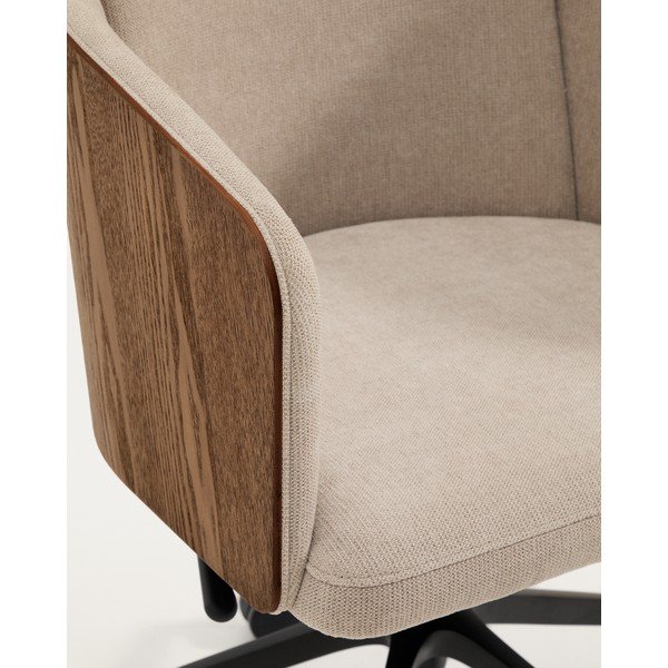 Brūns polsterēts biroja krēsls Madai – Kave Home-image-1