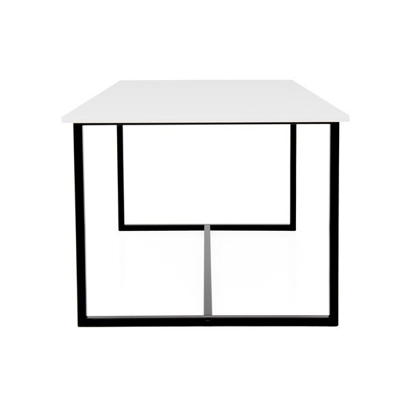 Balts ēdamgalds ar melnu metāla pamatni Tenzo Mello-image-2