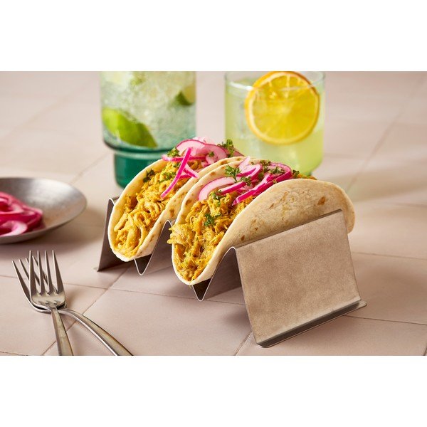 Servēšanas nerūsējošā tērauda taco turētājs 10x19 cm Serve – BonBistro-image-1