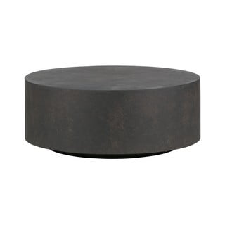 Tumši brūns kafijas galdiņš no šķiedraina māla WOOOD Dean, Ø 80 cm