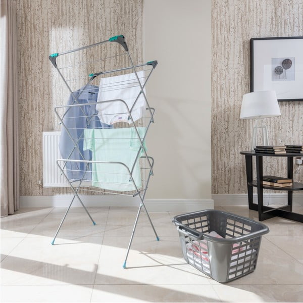 Trīs līmeņu drēbju žāvētājs sudraba krāsā – Addis-image-4