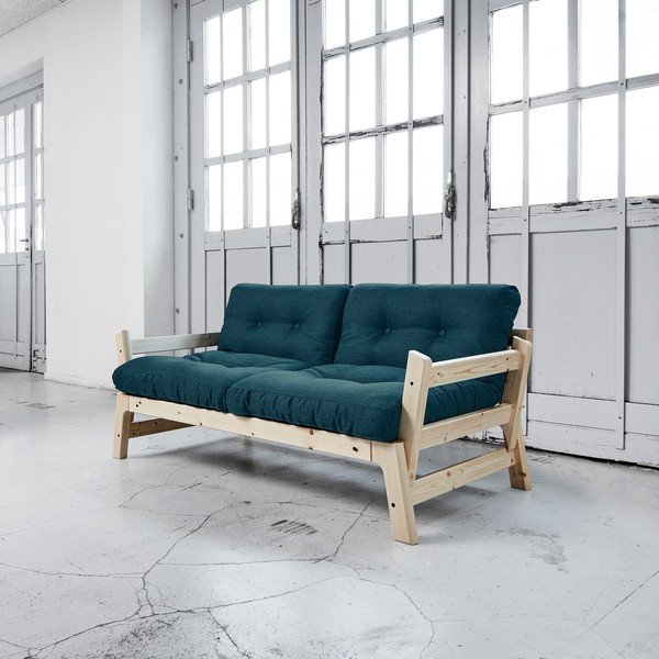 Dīvāns gulta Karup Step Natural/Deep Blue