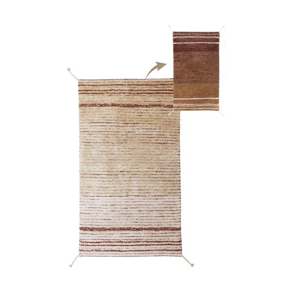 Ķieģeļu sarkans kokvilnas paklājs 80x140 cm Twin Toffee – Lorena Canals-image-3