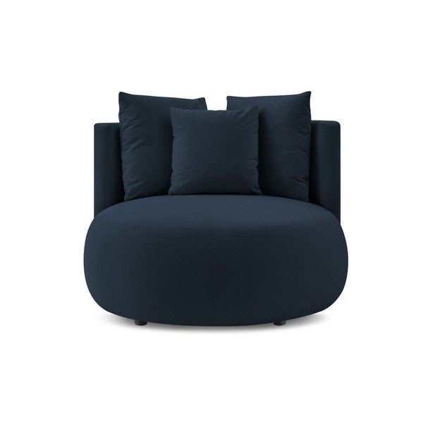 Tumši zils samta atpūtas krēsls Cesar – Bobochic Paris-image-3