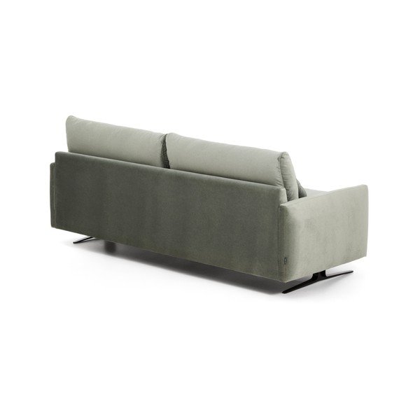Zaļš samta dīvāns 210 cm Veliro – Kave Home-image-4