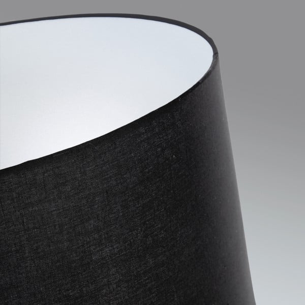 Melna stāvlampa ar tekstila abažūru (augstums 157 cm) Ikia – Kave Home-image-1