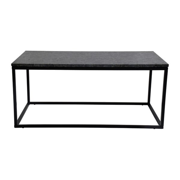 Melns granīta kafijas galdiņš ar melnu pamatni RGE Accent, garums 110 cm